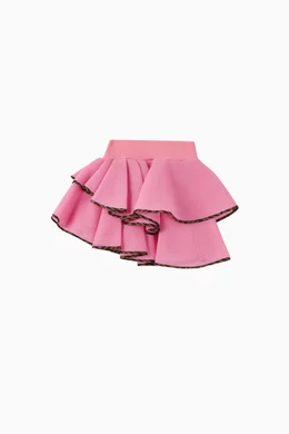 Fendi black neoprene ruffle skirt online
