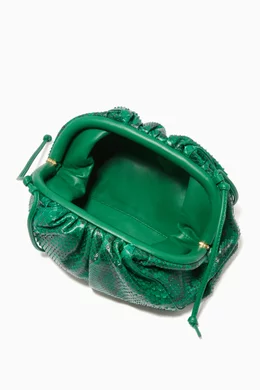 Bottega veneta green pouch shop