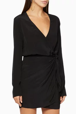 Buy IRO Black Ophie Draped Mini Dress For Women Online Ounass Bahrain
