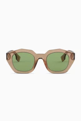 Buy Burberry Neutral Geometric Frame Sunglasses For Women Online Ounass Bahrain