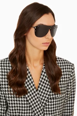 Buy Versace Black Frenergy Visor Sunglasses For Women Online Ounass Bahrain