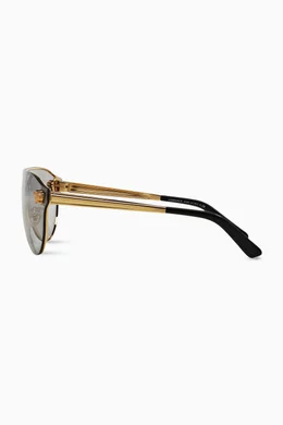 Buy Versace Silver Medusa Mirrored Glam Sunglasses For Women Online Ounass Bahrain