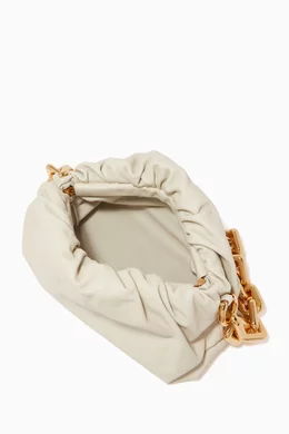 Buy Bottega Veneta White The Chain Pouch in Calfskin For Women