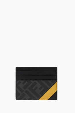 Buy Fendi Black FF Cardholder in Leather Fabric For Men Online Ounass Bahrain