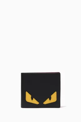 Buy Fendi Black Bag Bugs Eyes Wallet in Leather For Men Online Ounass Bahrain