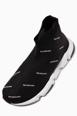Balenciaga allover logo speed trainer discount