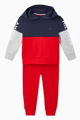 Buy Tommy Hilfiger Multicolour Cotton Colour-Blocked Hoodie Set