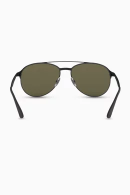 Buy Ray Ban Black RB3606 Aviator Polarized Classic Sunglasses For Men Online Ounass Bahrain