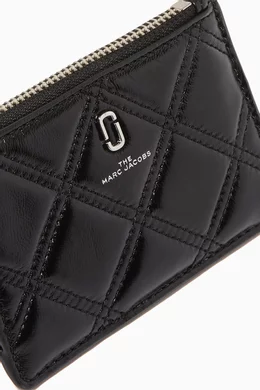Buy Marc Jacobs Black The Quilted Softshot Top Zip Multi Wallet in Leather For Women Online Ounass Bahrain