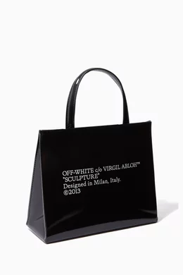 Buy Off White Black Mini Box Bag in Leather For Women Online Ounass Bahrain