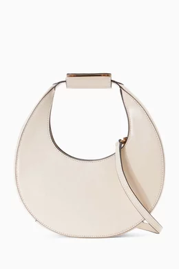 Buy Staud Neutral Mini Moon Bag in Polished Leather For Women Online Ounass Bahrain