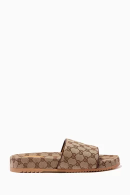 Cream gucci slides sales