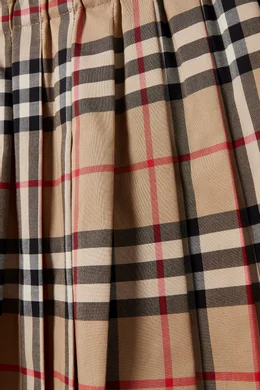 Buy Burberry Neutral Vintage Check Pleated Skirt For Girls Online Ounass Bahrain