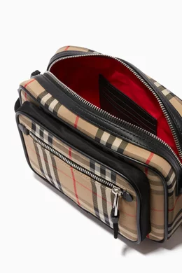 Burberry vintage check and leather crossbody bag deals