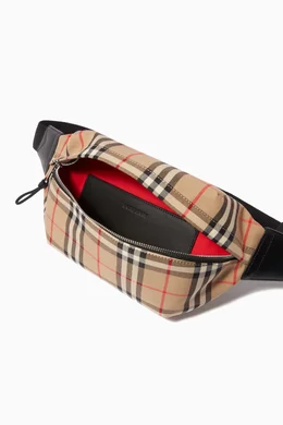 Buy Burberry Neutral Medium Bum Bag in Vintage Check Leather For Men Online Ounass Bahrain