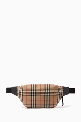 Buy Burberry Neutral Medium Bum Bag in Vintage Check Leather For Men Online Ounass Bahrain