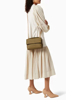 Buy Bottega Veneta Brown Small Olimpia Bag in Intrecciato Nappa For Women Online Ounass Bahrain