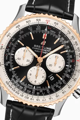 Buy Breitling Black Navitimer B01 Chronograph 46 with 18kt Red Gold For Men Online Ounass Bahrain