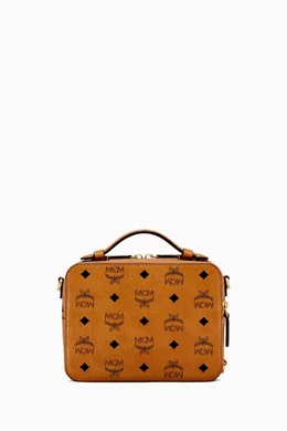 Buy MCM Brown Small Klassik Crossbody in Visetos Coated Canvas For UNISEX Online Ounass Bahrain