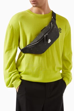 Buy MCM Black Medium Fursten Belt Bag in Visetos For UNISEX Online Ounass Bahrain