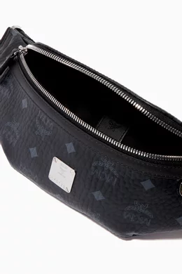 Buy MCM Black Small Fursten Belt Bag in Visetos For UNISEX Online Ounass Bahrain