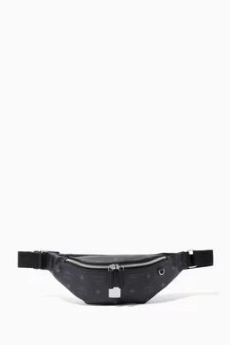 Buy MCM Black Small Fursten Belt Bag in Visetos For UNISEX Online Ounass Bahrain
