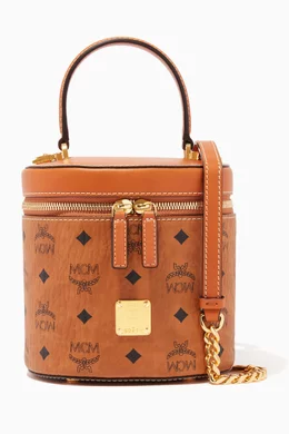 Buy MCM Brown Small Bucket Bag in Visetos For Women Online Ounass Bahrain