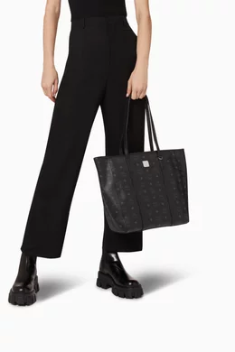 Buy MCM Black Medium Toni Shopper in Visetos For Women Online Ounass Bahrain