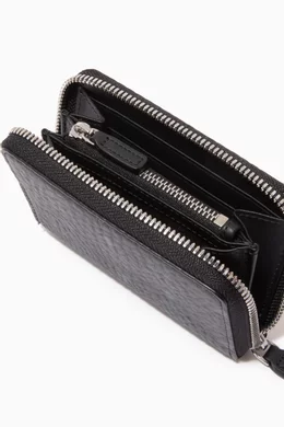 Buy MCM Black Mini Zip Wallet in Visetos For Women Online Ounass Bahrain