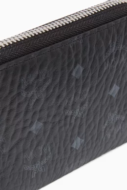 Buy MCM Black Mini Zip Wallet in Visetos For Women Online Ounass Bahrain