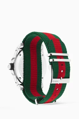 Gucci dive watch green and red shop
