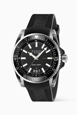 Black gucci dive watch discount