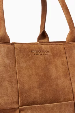 Buy Bottega Veneta Brown Arco Tote in Suede For Women Online Ounass Bahrain