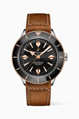 Buy Breitling Black Superocean Heritage 57 with 18kt Red Gold For Men Online Ounass Bahrain