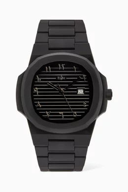 Buy Eight Kuwait Black Arabic Analog Watch For Men Online Ounass Bahrain