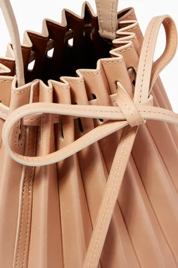 Vegetable tanned pleated bucket bag new arrivals