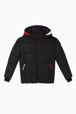 Buy Tommy Hilfiger Black Essential Padded Nylon Jacket For Boys Online Ounass Bahrain