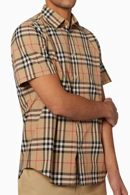 Burberry vintage check men's shirt best sale