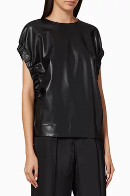 Buy Rito Black Eco Leather Top For Women Online | Ounass Bahrain