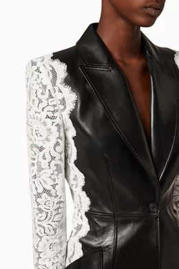 Lace leather jacket discount