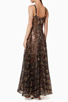 Bronx And Banco Midnight Noir Gown In Metallic Lyst | lupon.gov.ph