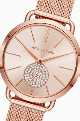 Buy Michael Kors Rose Gold Portia Quartz Watch For Women Online Ounass Bahrain