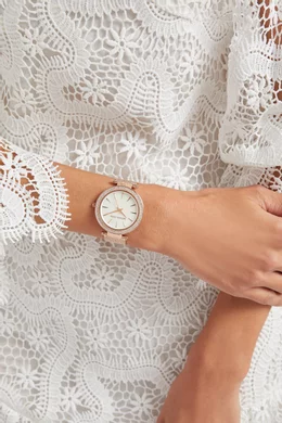Buy Michael Kors Rose Gold Darci Pave Quartz Watch For Women Online Ounass Bahrain