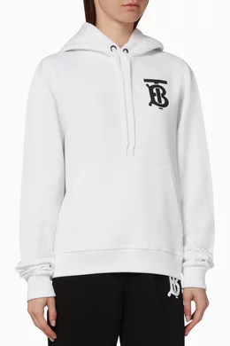Buy Burberry White Monogram Motif Cotton Hoodie For Women Online Ounass Bahrain