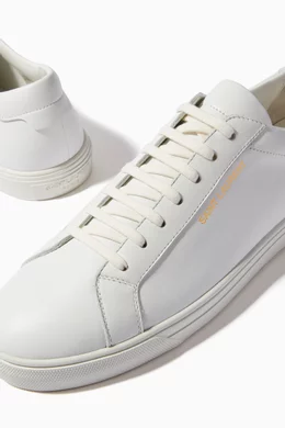 Buy SAINT LAURENT White Andy Sneakers in Smooth Leather For Men Online Ounass Bahrain