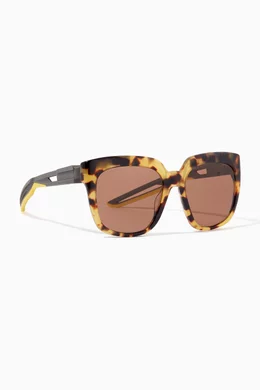 Balenciaga Hybrid Acetate Oversized D Square-Frame Sunglaess Balenciaga squared frame - Gem main image 3