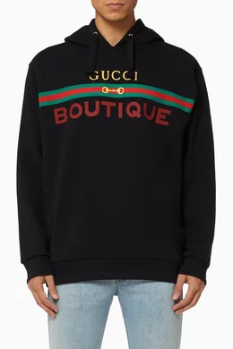 Buy Gucci Black Gucci Boutique Print Sweatshirt For Men Online Ounass Bahrain