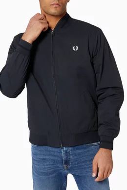 Buy Fred Perry Blue Twill Tennis Bomber Jacket For Men Online Ounass Bahrain