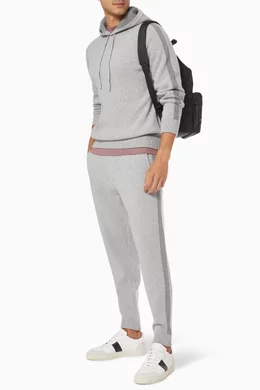 Buy Theory Grey Stripe Sweatpants in Wool Cashmere For Men Online Ounass Bahrain