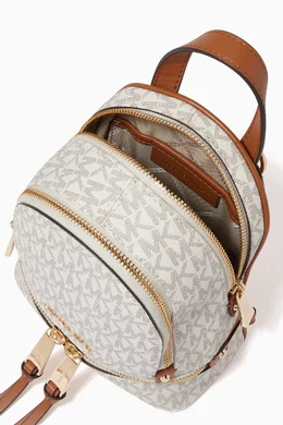 Buy Michael Kors White Rhea Mini Convertible Backpack in Canvas For Women Online Ounass Bahrain